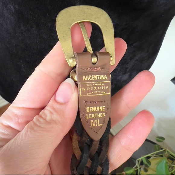 90s Arizona Jeans Rainbow Braided Brass Belt - Women’s Small/Juniors ML - Picture 4 of 6